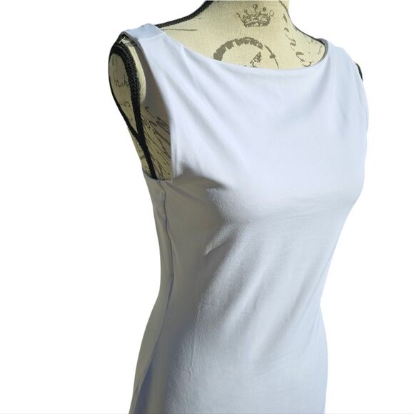 Susana Monaco NWT Boat Neck Ruffle Hem Dress in Sugar White Size‎ Medium - Picture 3 of 13